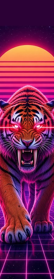 Laser Sabertooth Tiger flat artwork