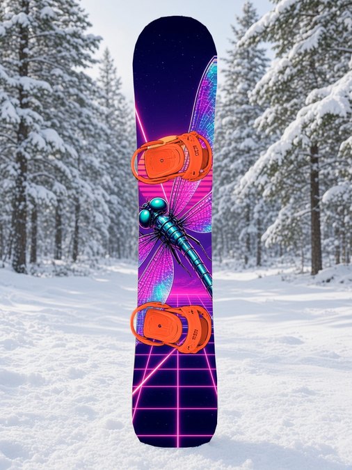 Laser Dragonfly snowboard wrap