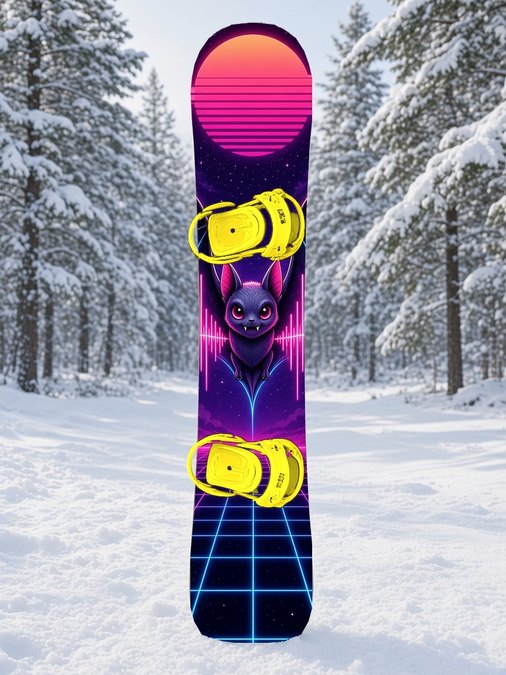Synth Bat Spirit snowboard wrap