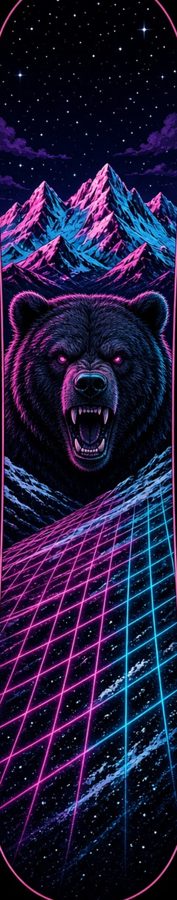 Neon Grizzly flat artwork