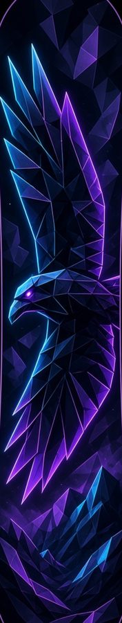 Raven Lowpoly flat artwork