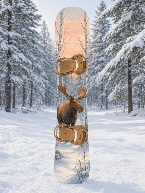 Aspen Moose snowboard wrap