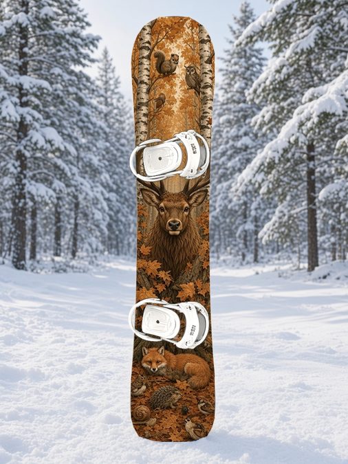 Autumn Elk Seek snowboard wrap