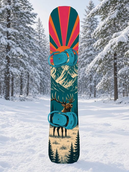 Elk Bugle snowboard wrap