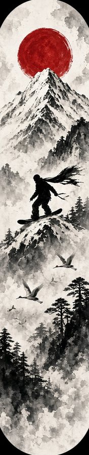 Ink Wash Peak flat artwork