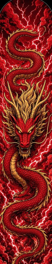 Red Thunder Dragon flat artwork