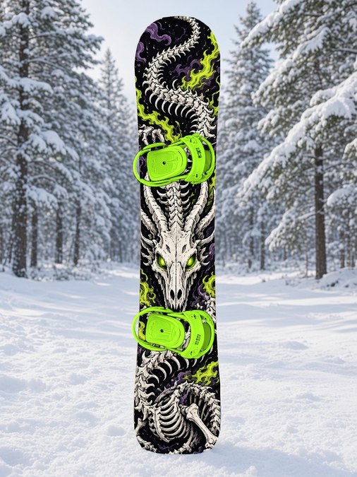 Bone Dragon Spirit snowboard wrap