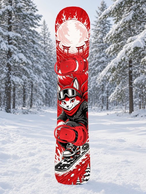 Kitsune Fox Spirit snowboard wrap