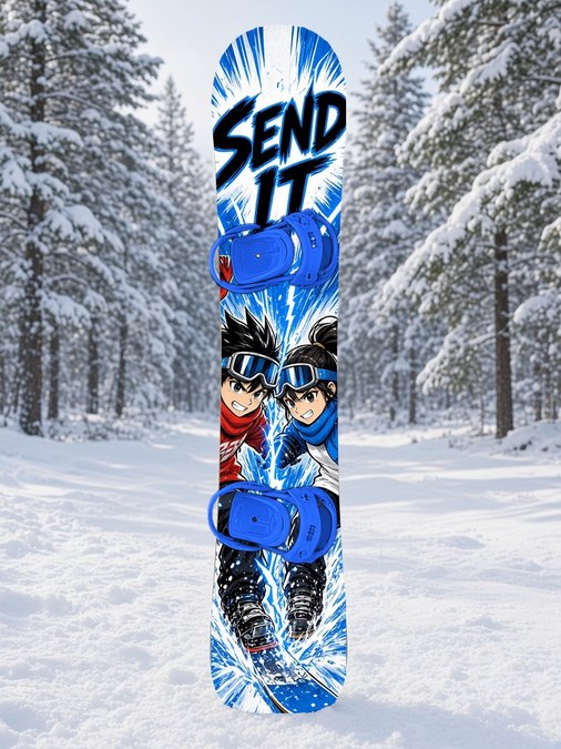 Rival Riders Send It snowboard wrap
