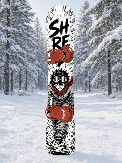 Speed Line Shred snowboard wrap