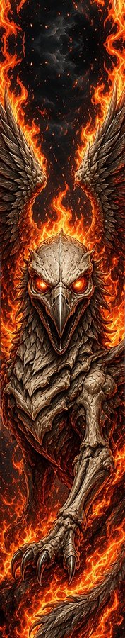 Skeletal Flame Griffin flat artwork