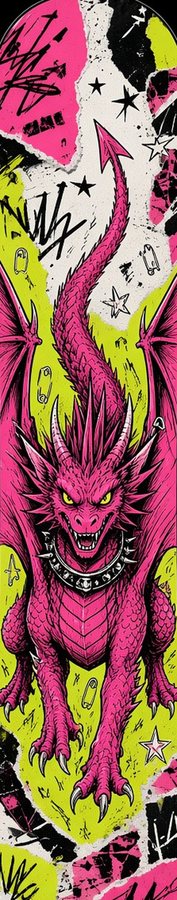 Safety Pin Wyvern flat artwork