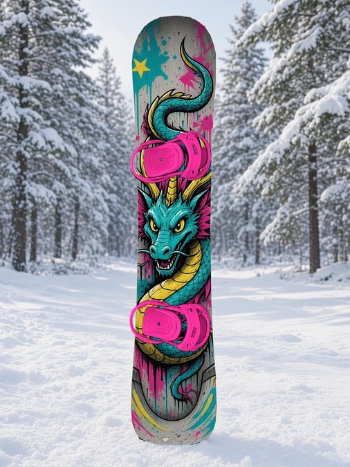 Graffiti Halfpipe Dragon snowboard wrap