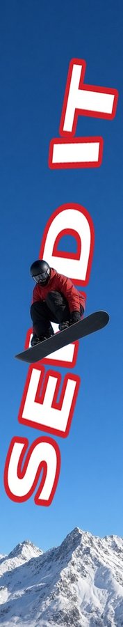 Send It Big Air Bluebird flat artwork