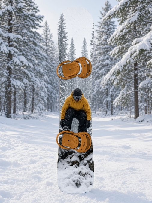 Forest Log Tail Press snowboard wrap