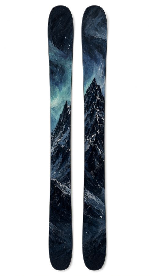 Storm Peak wrap on a pair of skis