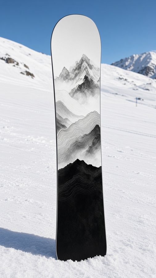 Ink Ridge snowboard wrap