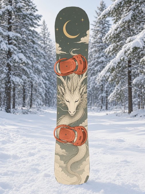 Celestial Calm Dragon snowboard wrap