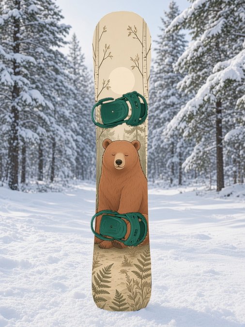 Oat Bear Spirit snowboard wrap