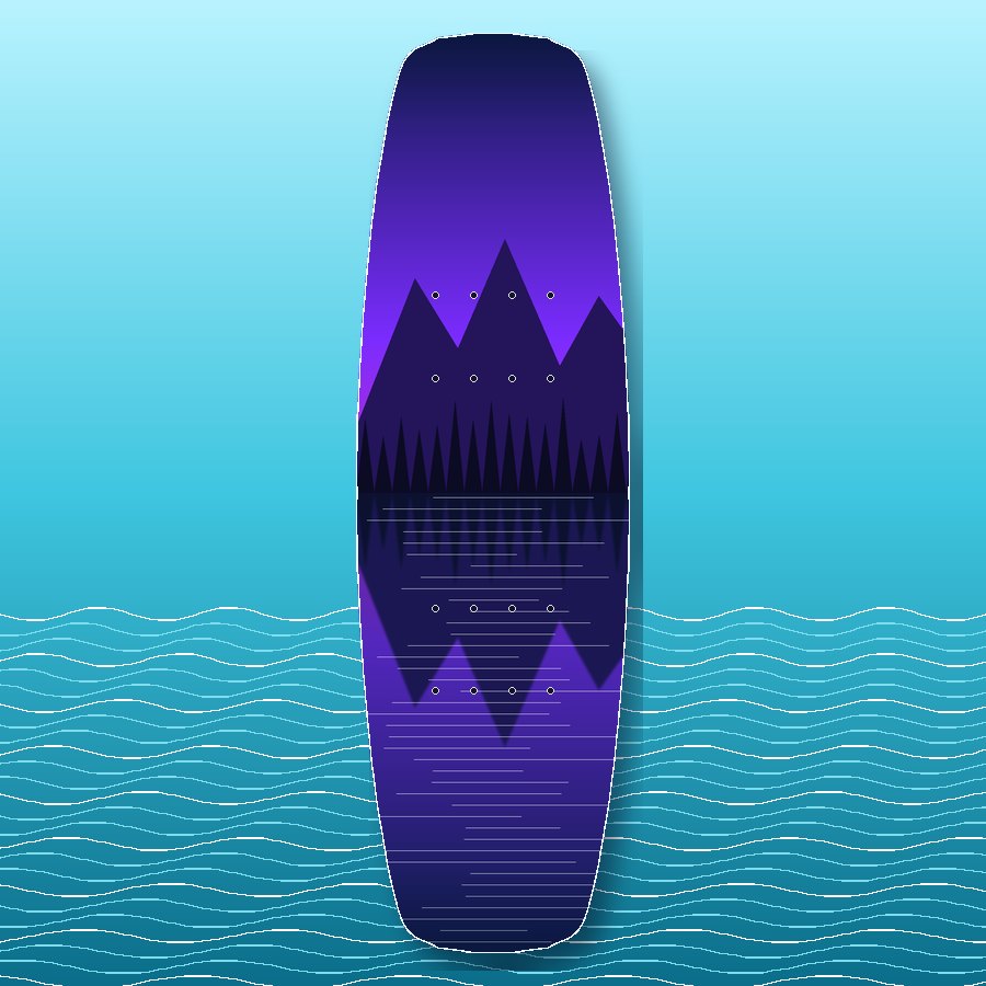 Glass Lake wakeboard wrap