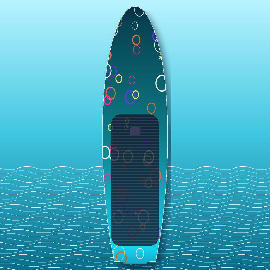 Tide Pool paddleboard wrap