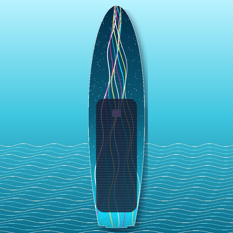 Wake Lines paddleboard wrap