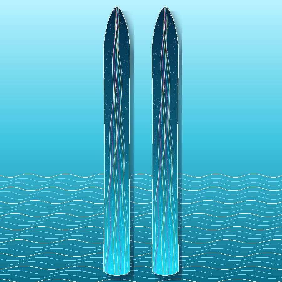 Wake Lines water ski pair wrap